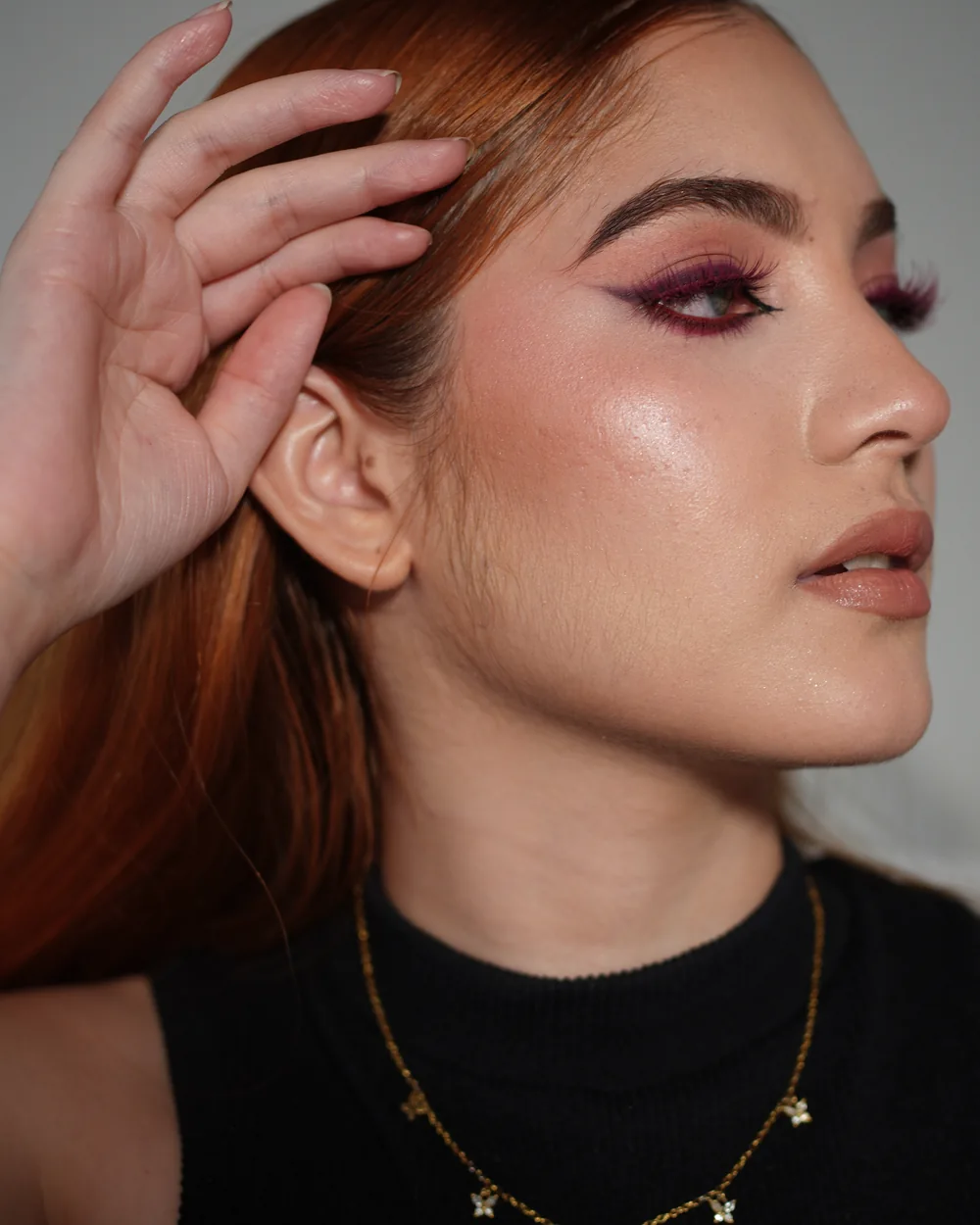 Resultado de maquillaje realizado por una alumna